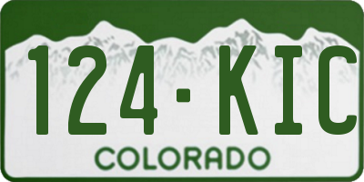 CO license plate 124KIC
