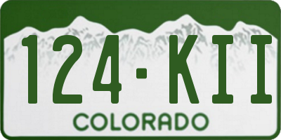 CO license plate 124KII