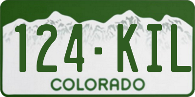 CO license plate 124KIL