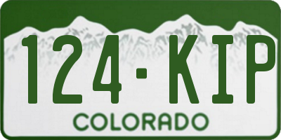 CO license plate 124KIP
