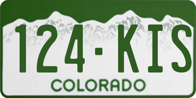 CO license plate 124KIS