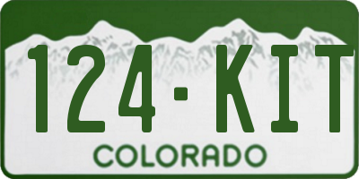 CO license plate 124KIT
