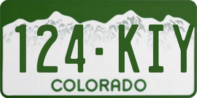CO license plate 124KIY