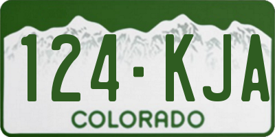 CO license plate 124KJA