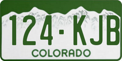 CO license plate 124KJB