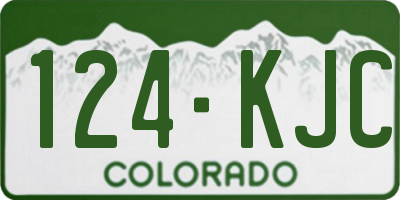 CO license plate 124KJC