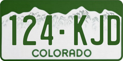 CO license plate 124KJD