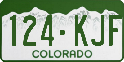 CO license plate 124KJF