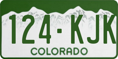 CO license plate 124KJK