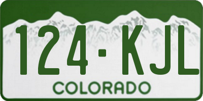 CO license plate 124KJL