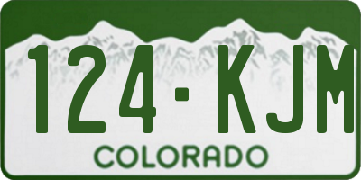 CO license plate 124KJM
