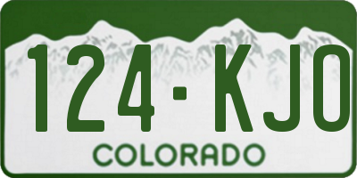 CO license plate 124KJO