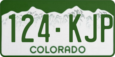 CO license plate 124KJP