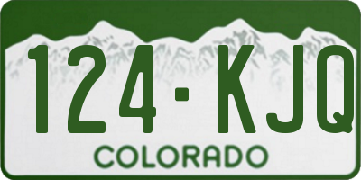 CO license plate 124KJQ