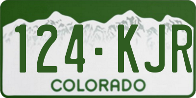 CO license plate 124KJR