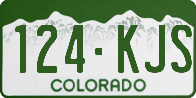 CO license plate 124KJS