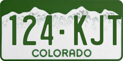 CO license plate 124KJT