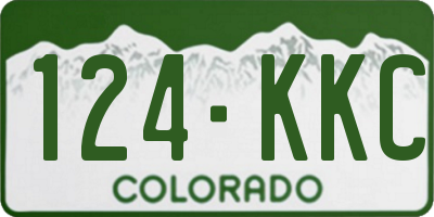 CO license plate 124KKC