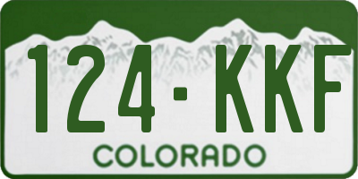 CO license plate 124KKF