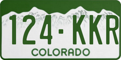 CO license plate 124KKR