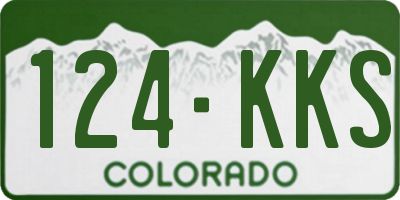 CO license plate 124KKS