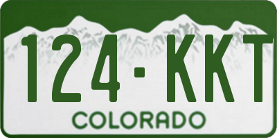 CO license plate 124KKT
