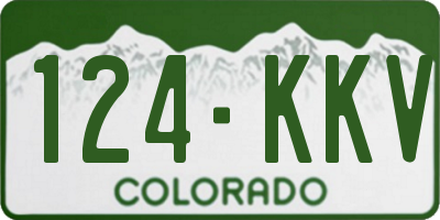 CO license plate 124KKV