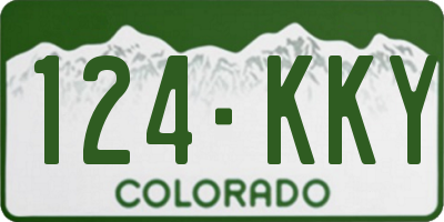 CO license plate 124KKY