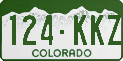 CO license plate 124KKZ
