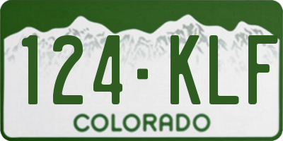 CO license plate 124KLF