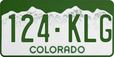 CO license plate 124KLG