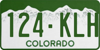 CO license plate 124KLH