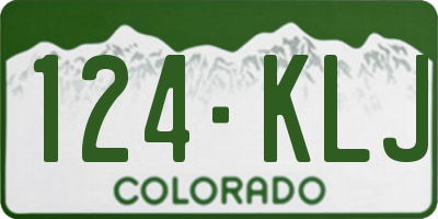 CO license plate 124KLJ