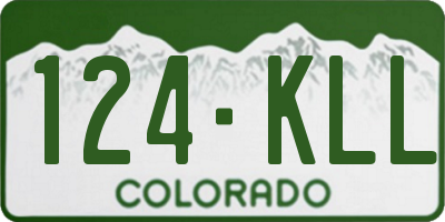 CO license plate 124KLL