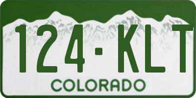 CO license plate 124KLT