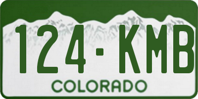 CO license plate 124KMB