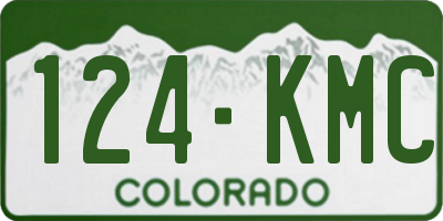 CO license plate 124KMC
