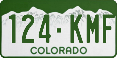 CO license plate 124KMF
