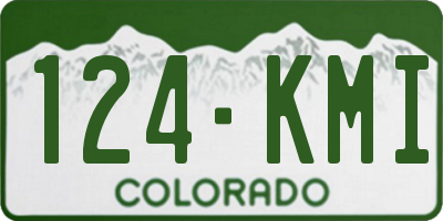 CO license plate 124KMI