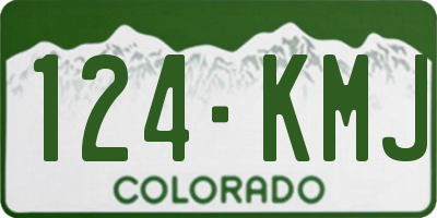 CO license plate 124KMJ