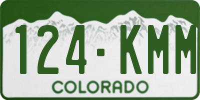 CO license plate 124KMM