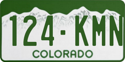 CO license plate 124KMN