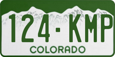 CO license plate 124KMP