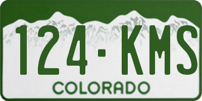 CO license plate 124KMS