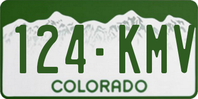 CO license plate 124KMV