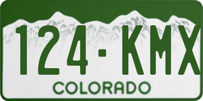 CO license plate 124KMX