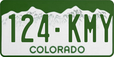 CO license plate 124KMY