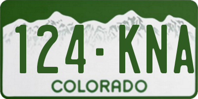 CO license plate 124KNA