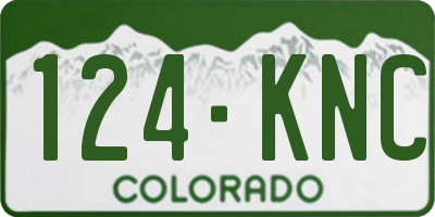 CO license plate 124KNC