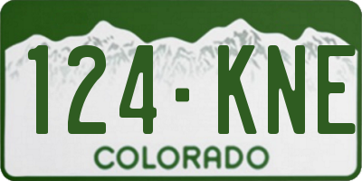 CO license plate 124KNE